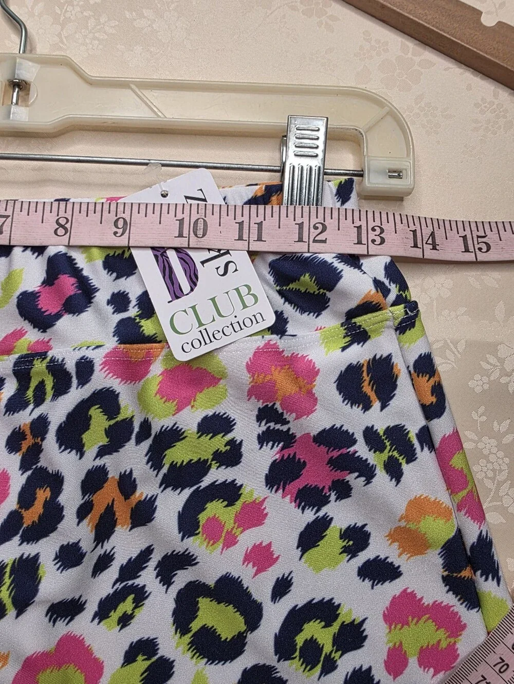 NWT B Skinz Golf Tennis Skort Small Animal Print Hanky Panky Neon Leopard USA
